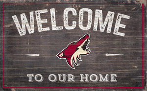 Arizona Coyotes Welcome To Our Home Wood Sign