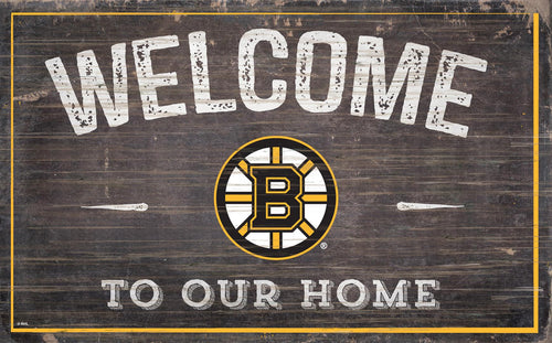 Boston Bruins Welcome To Our Home Wood Sign