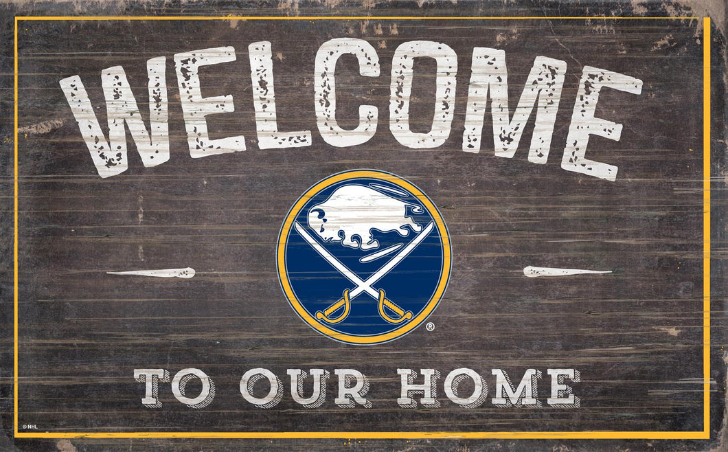Buffalo Sabres Welcome To Our Home Wood Sign