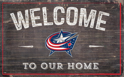 Columbus Blue Jackets Welcome To Our Home Wood Sign