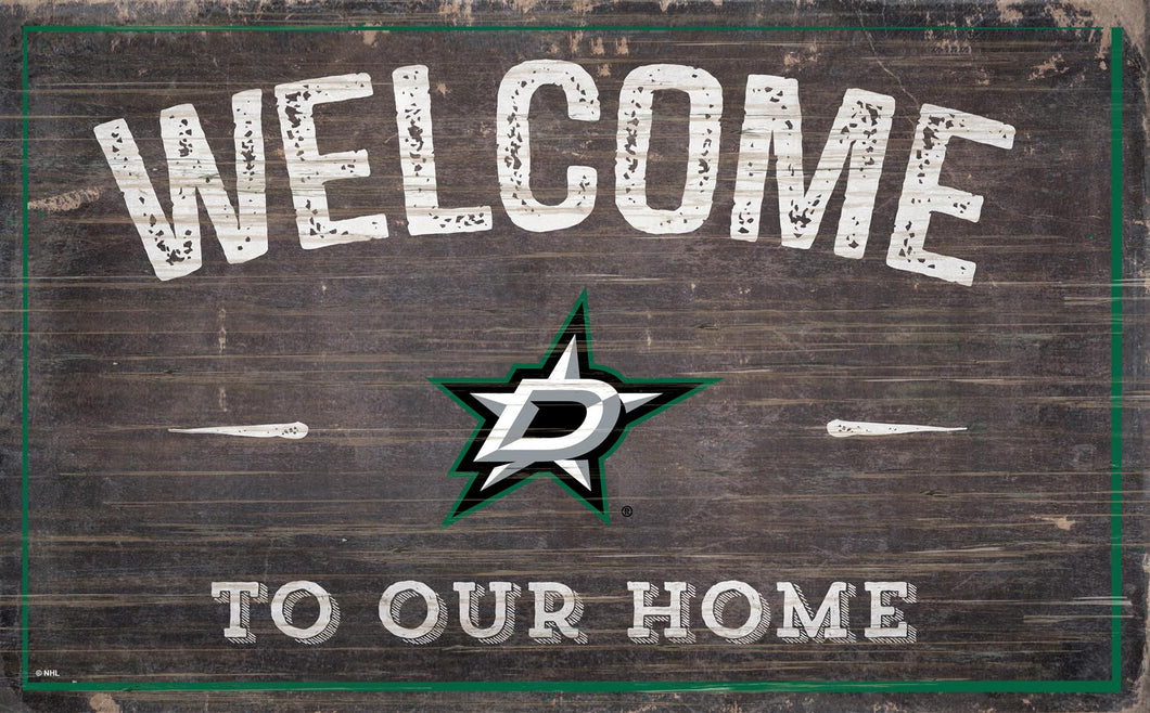 Dallas Stars Welcome To Our Home Wood Sign