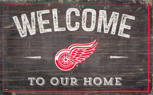 Detroit Red Wings Welcome To Our Home Wood Sign