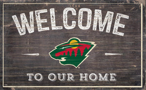 Minnesota Wild Welcome To Our Home Wood Sign