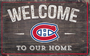 Montreal Canadiens Welcome To Our Home Wood Sign