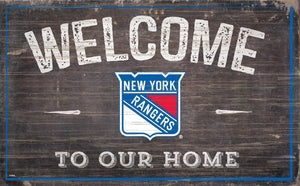 New York Rangers Welcome To Our Home Wood Sign
