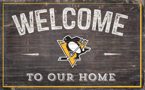 Pittsburgh Penguins Welcome To Our Home Wood Sign
