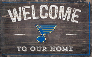 St. Louis Blues Welcome To Our Home Wood Sign