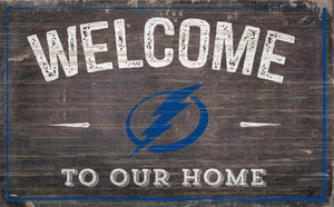 Tampa Bay Lightning Welcome To Our Home Wood Sign 