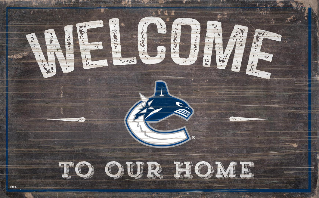 Vancouver Canucks Welcome To Our Home Wood Sign