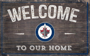 Winnipeg Jets Welcome To Our Home Wood Sign