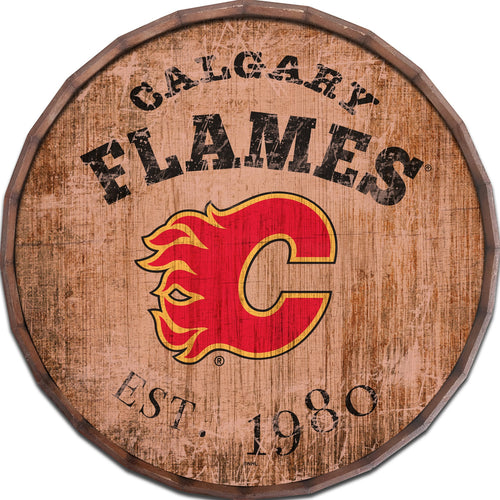 Calgary Flames Established Date Barrel Top