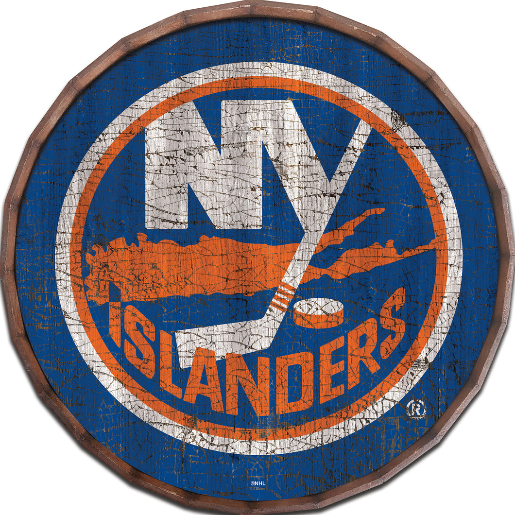 New York Islanders Cracked Color Barrel Top
