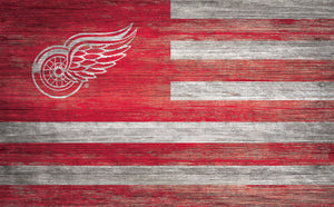 Detroit Red Wings Distressed Flag Sign