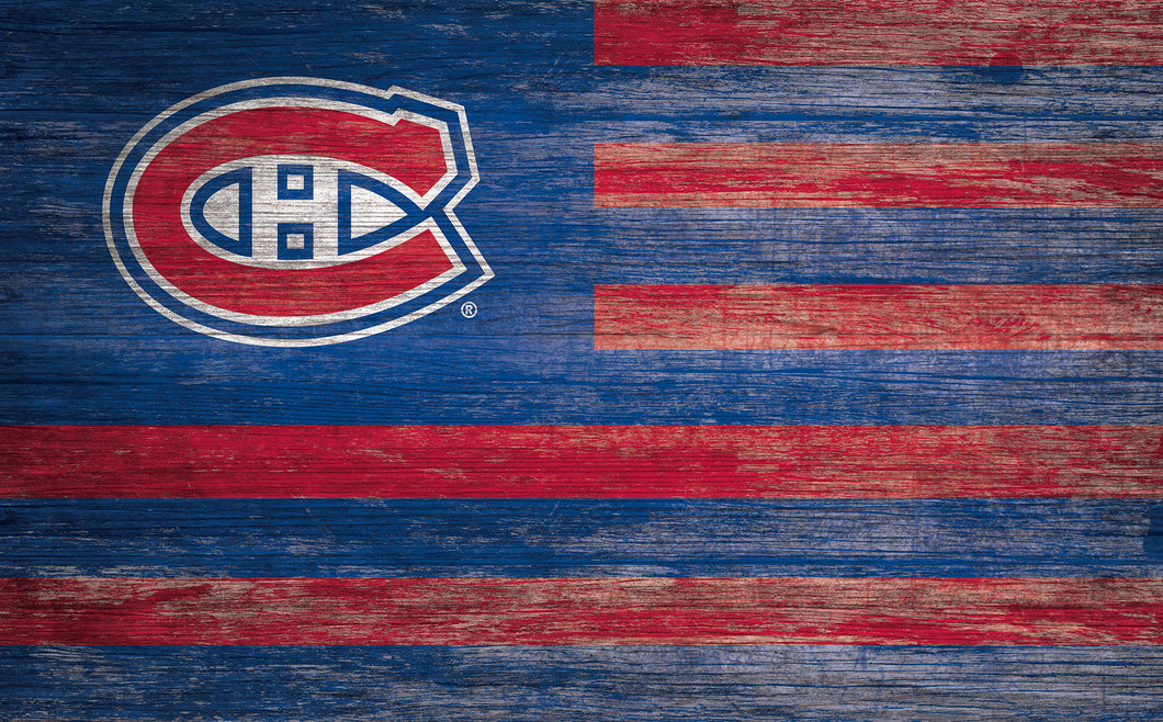 Montreal Canadiens Distressed Flag Sign