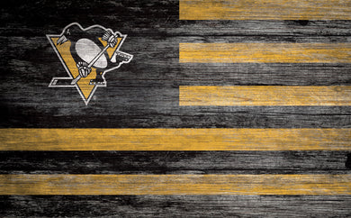 Pittsburgh Penguins Distressed Flag Sign