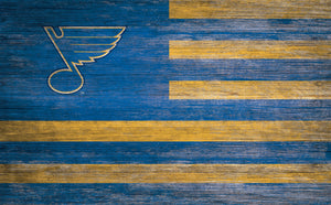 St. Louis Blues Distressed Flag Sign 