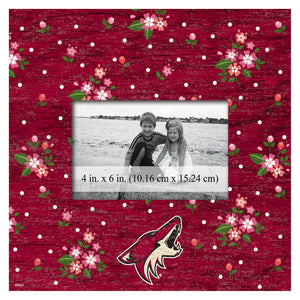 Arizona Coyotes In Floral Picture Frame