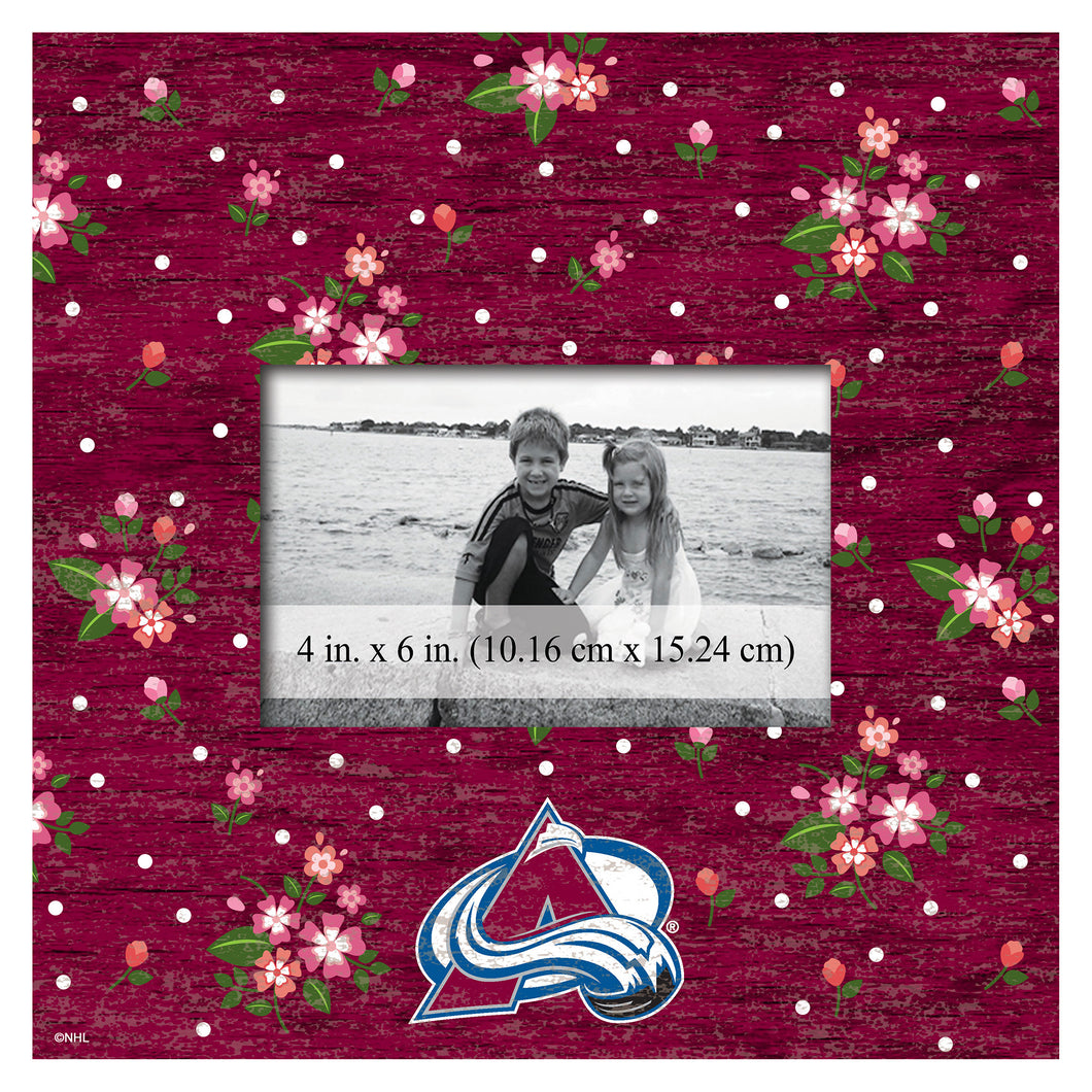 Colorado Avalanche Floral Picture Frame