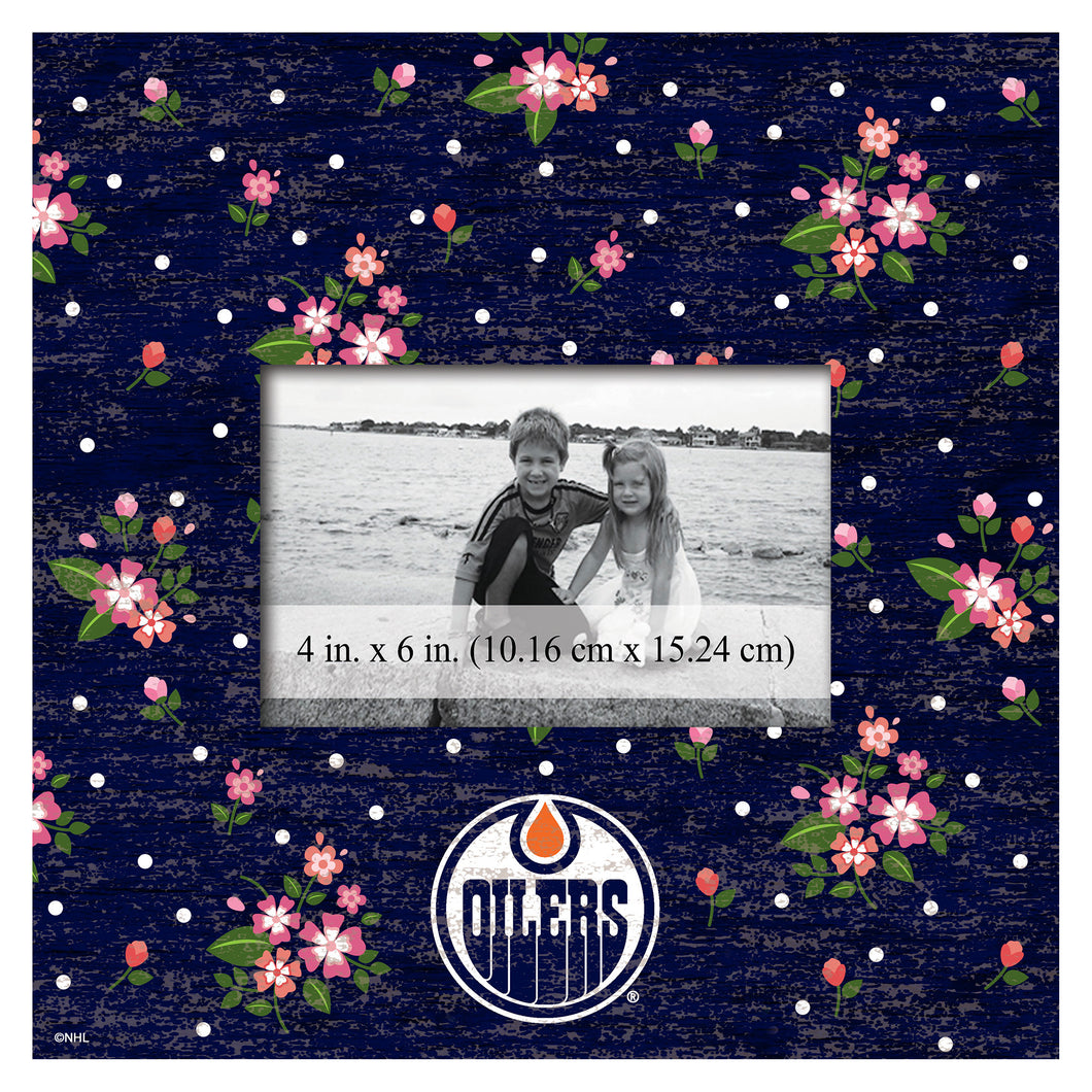 Edmonton Oilers Floral Picture Frame