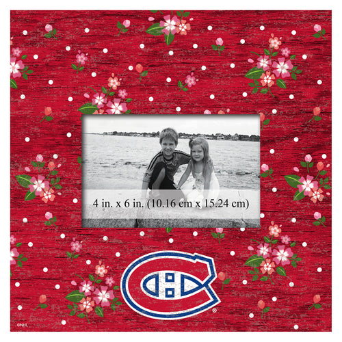 Montreal Canadiens Floral Picture Frame