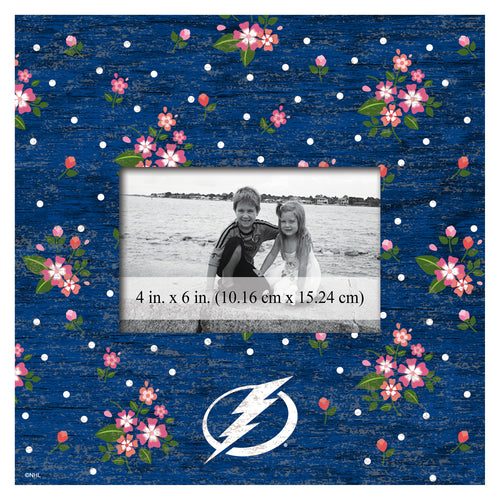 Tampa Bay Lightning Floral Picture Frame