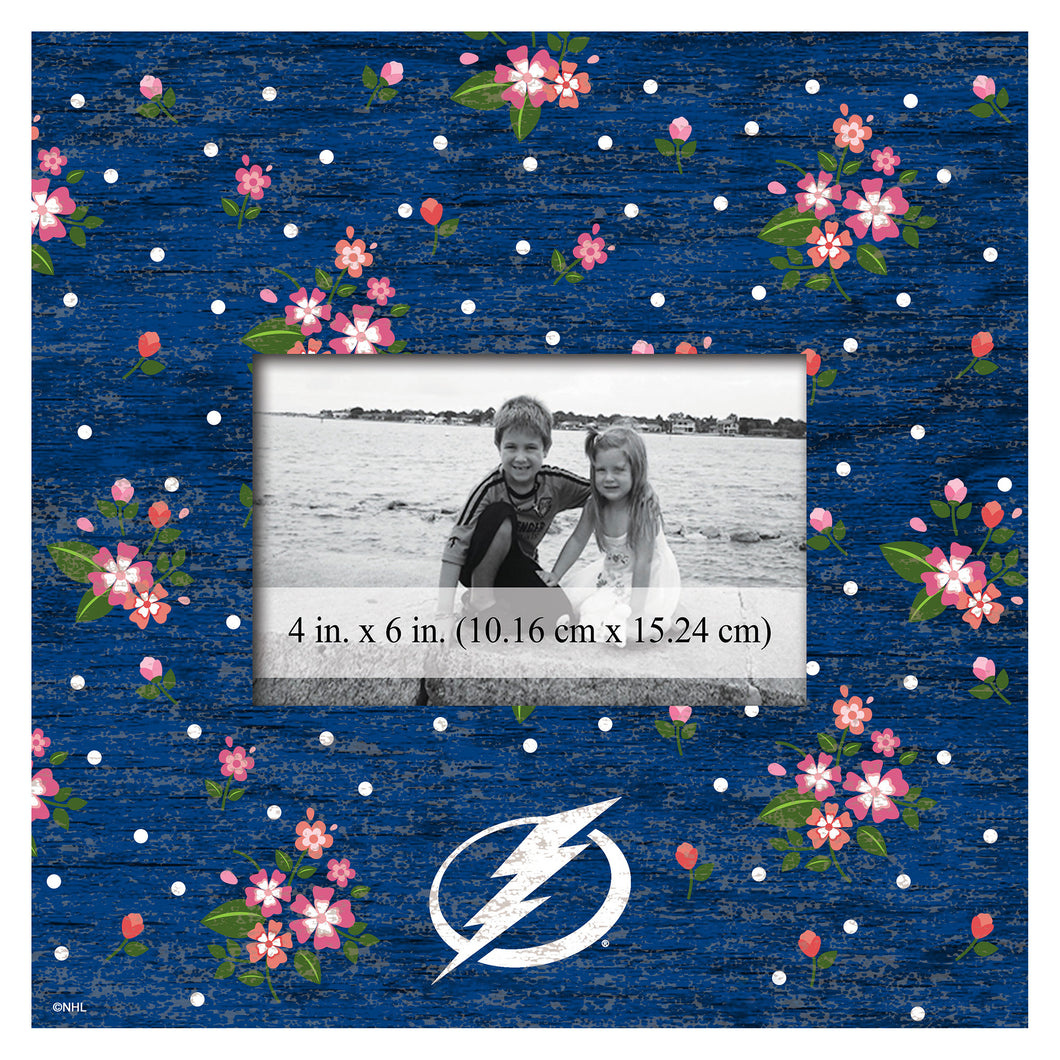 Tampa Bay Lightning Floral Picture Frame