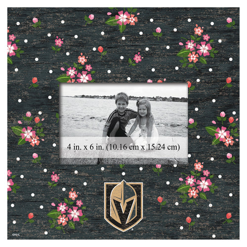 Vegas Golden Knights Floral Picture Frame
