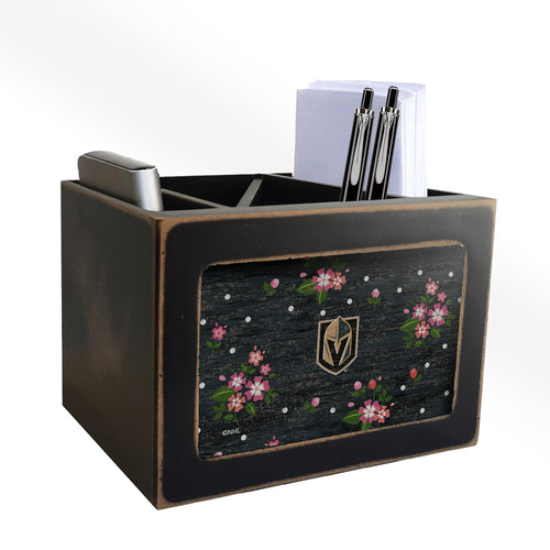 Vegas Golden Knights Floral Desktop Organizer