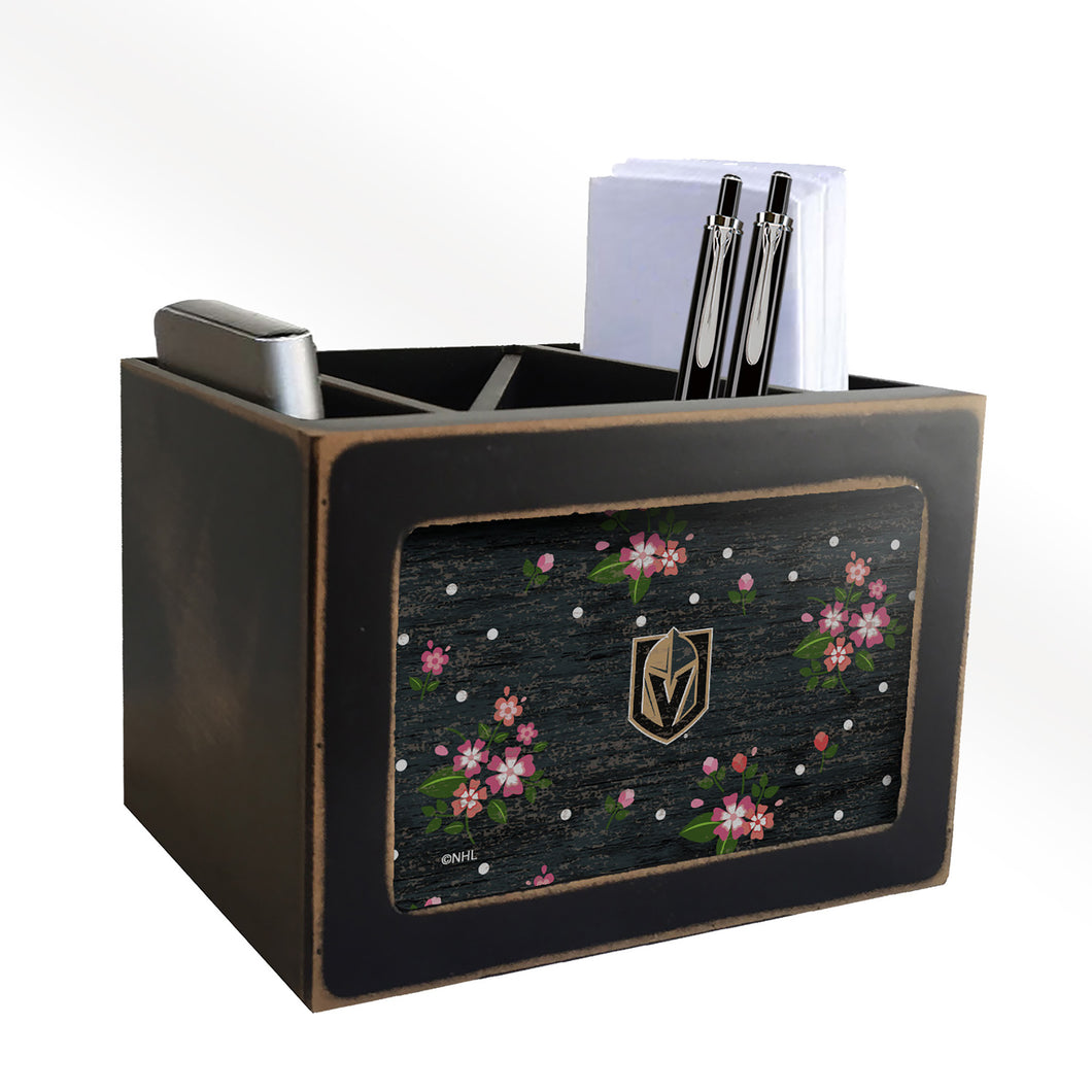 Vegas Golden Knights Floral Desktop Organizer