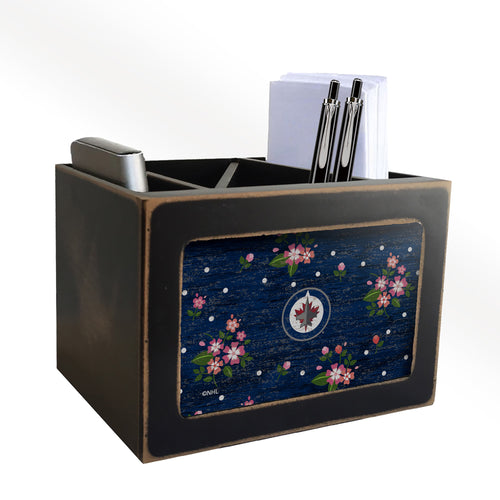 Winnipeg Jets Floral Desktop Organizer