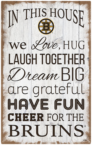 Boston Bruins House Rules Sign - 11