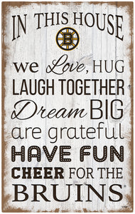 Boston Bruins House Rules Sign - 11"x19"