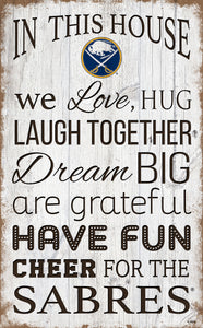 Buffalo Sabres House Rules Sign - 11"x19"
