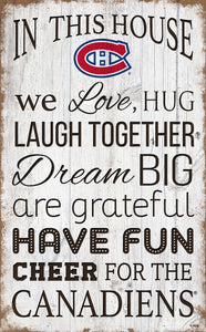 Montreal Canadiens House Rules Sign - 11"x19"