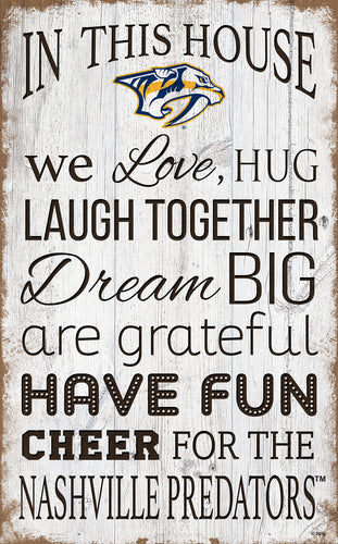 Nashville Predators House Rules Sign - 11