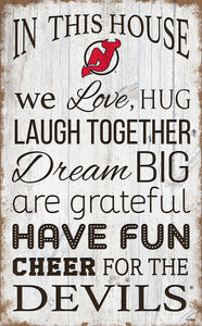 New Jersey Devils House Rules Sign - 11"x19"