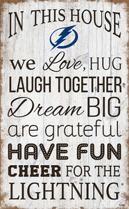Tampa Bay Lightning House Rules Sign - 11"x19"