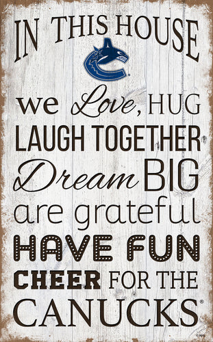 Vancouver Canucks House Rules Sign - 11