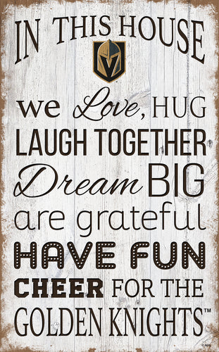 Vegas Golden Knights House Rules Sign - 11