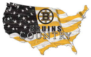 Boston Bruins USA Shape Flag Cutout