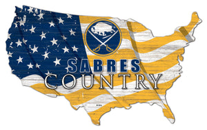 Buffalo Sabres USA Shape Flag Cutout