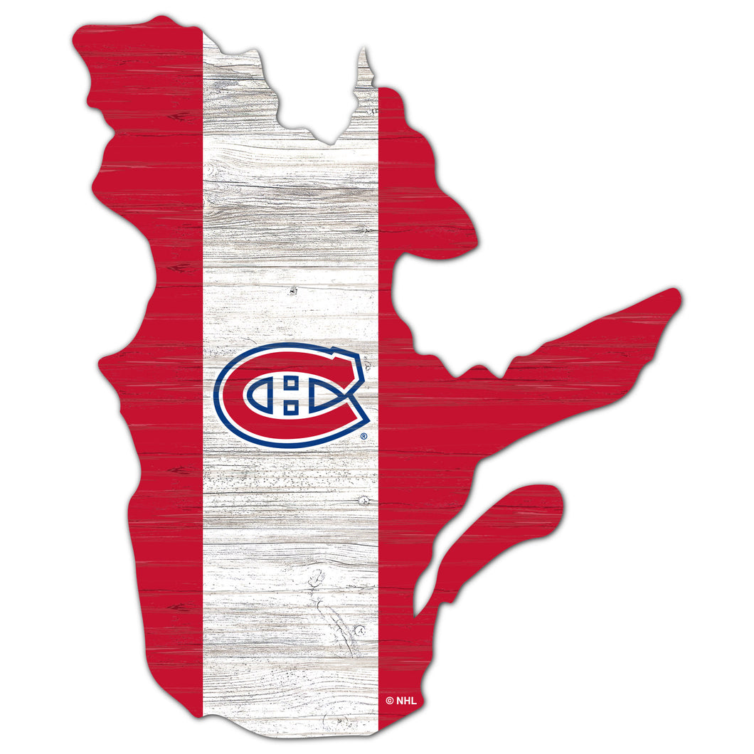 Montreal Canadiens Province Shape Flag Cutout