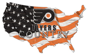 Philadelphia Flyers USA Shape Flag Cutout
