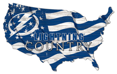 Tampa Bay Lightning USA Shape Flag Cutout