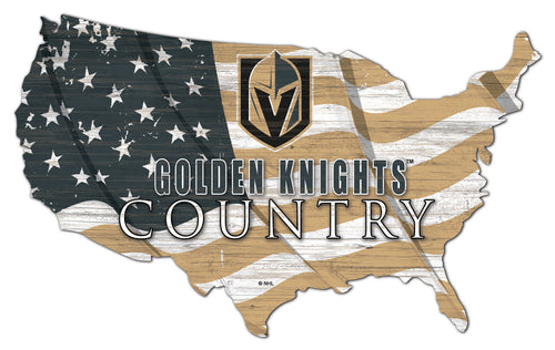 Vegas Golden Knights USA Shape Flag Cutout