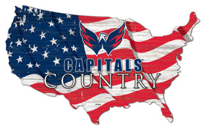 Washington Capitals USA Shape Flag Cutout