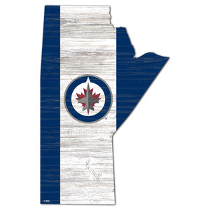 Winnipeg Jets Province Shape Flag Cutout