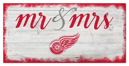 Detroit Red Wings Mr. & Mrs. Script Wood Sign - 6