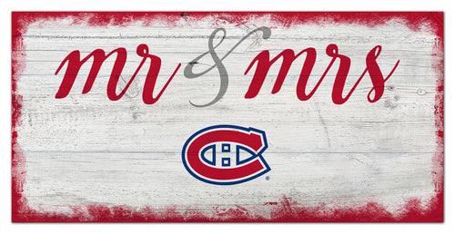 Montreal Canadiens Mr. & Mrs. Script Wood Sign - 6