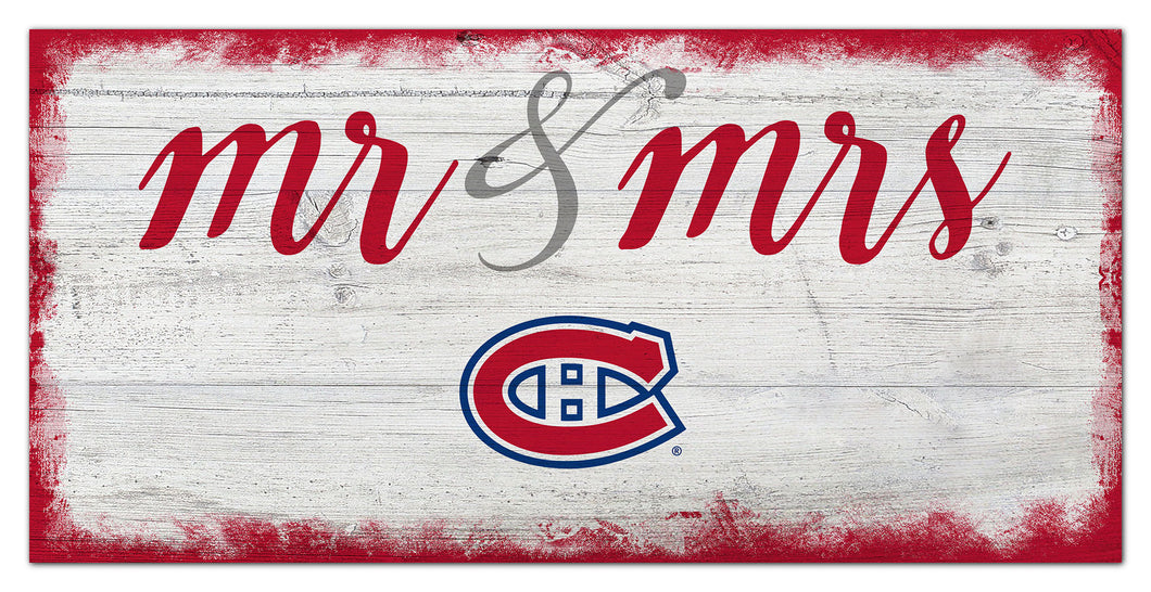 Montreal Canadiens Mr. & Mrs. Script Wood Sign - 6